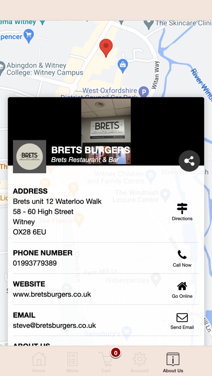 Brets Burgers App