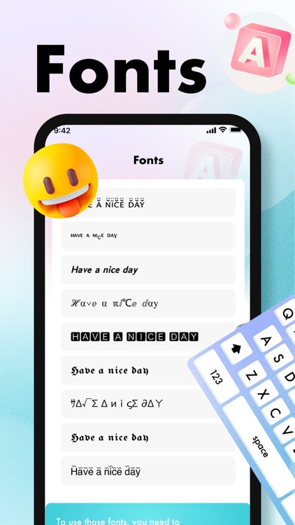 Cosy Fonts & Keyboard