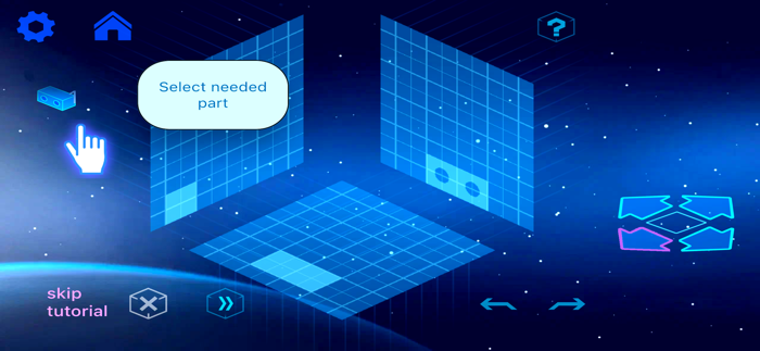 Tangram 3D space zen puzzle