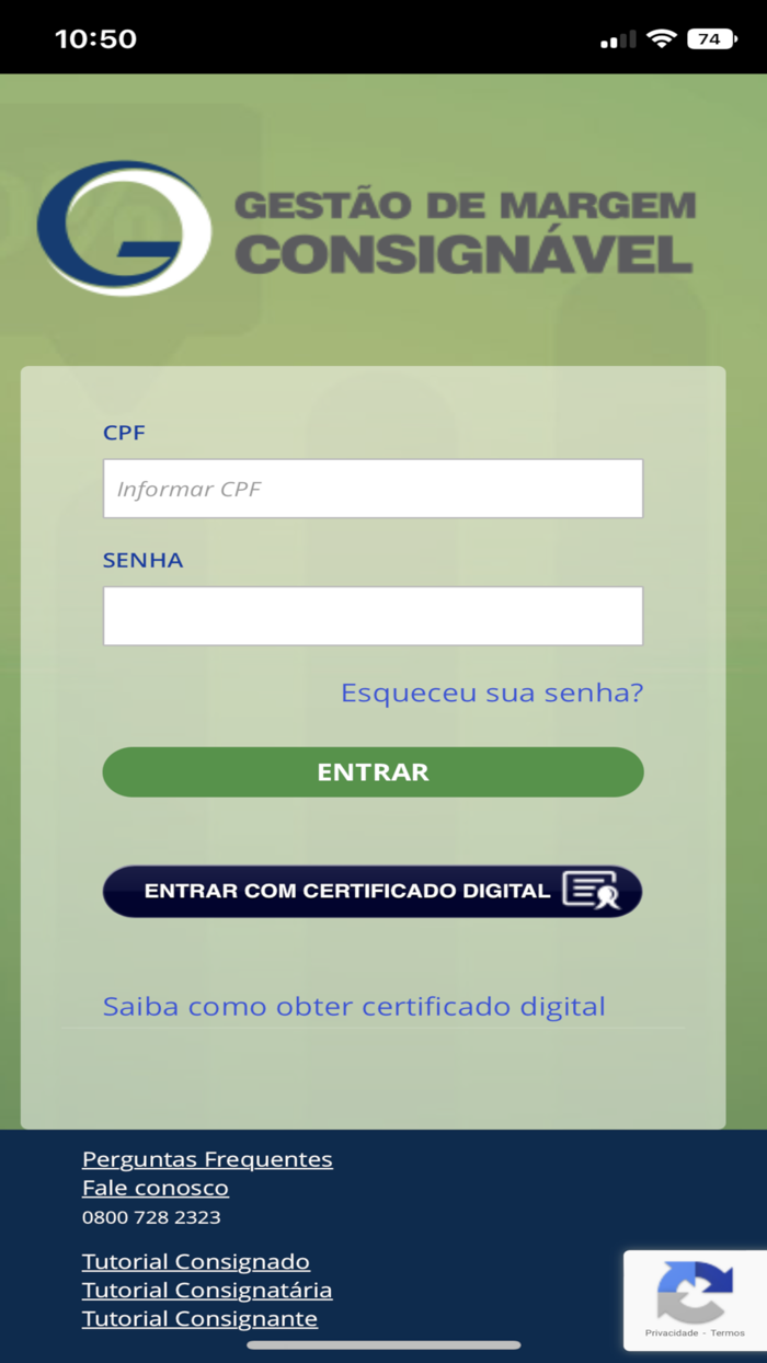 SISGCS - Gestão Consignações