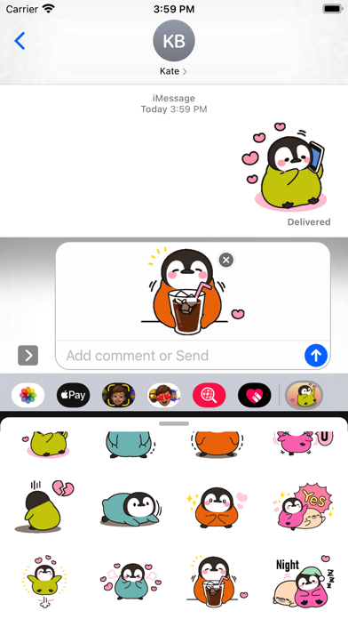 Cute Penguin 8 Stickers pack screenshot 1