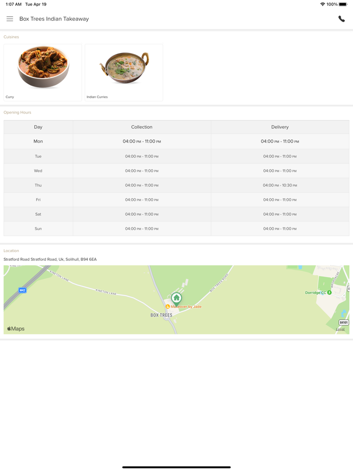 Box Trees Indian Takeaway