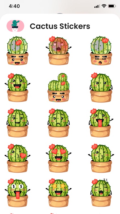 Desert Cactus Emoji & Stickers