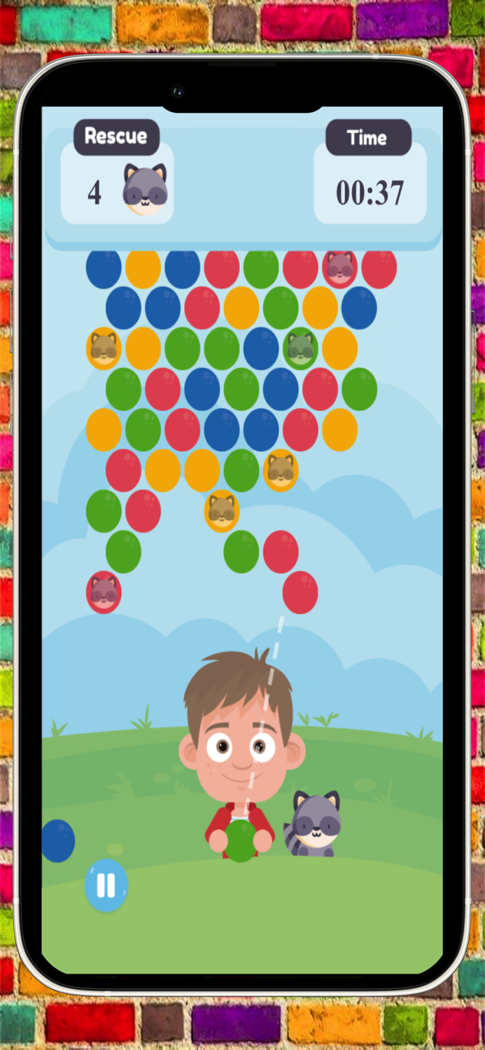 Pop Bubble Raccoons Shooter