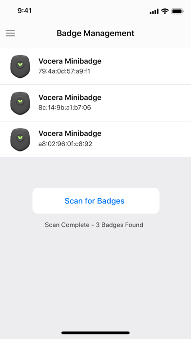Vocera Mobile Badge Utility screenshot 2