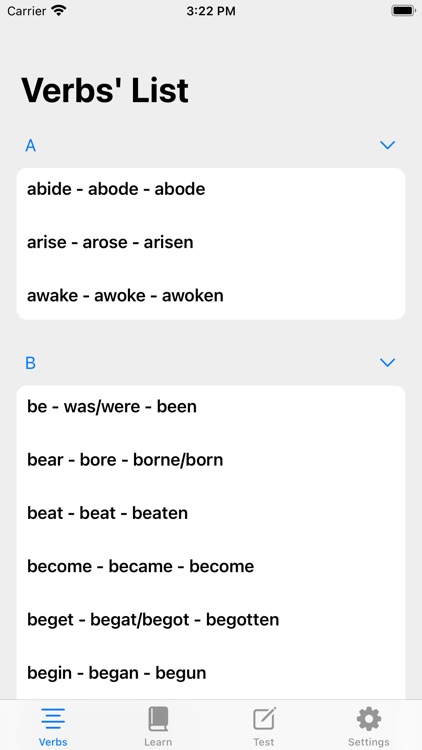 Irregular Verbs (EN)