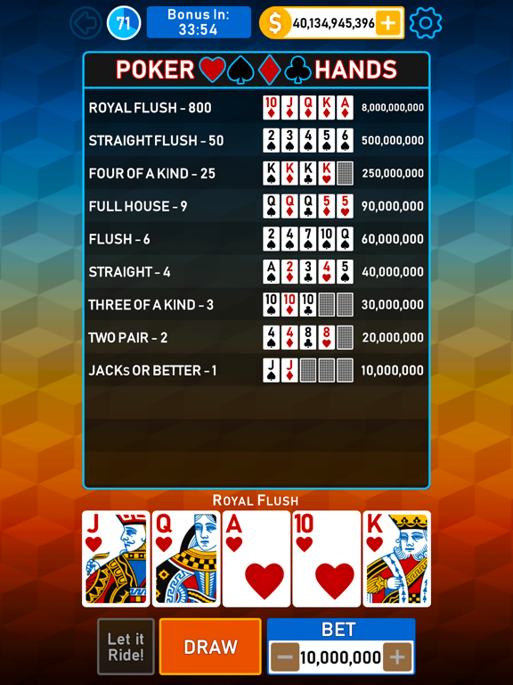 Video Poker Multi Bonus screenshot 3