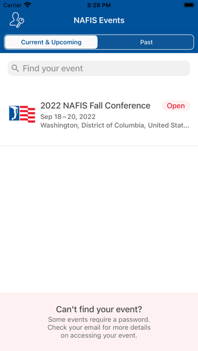 NAFIS Events screenshot 2