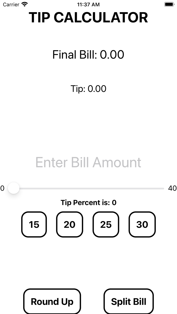Bill Splitter and Tip calc