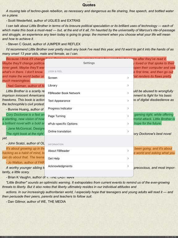 FBReader: ePub and fb2 reader screenshot 3