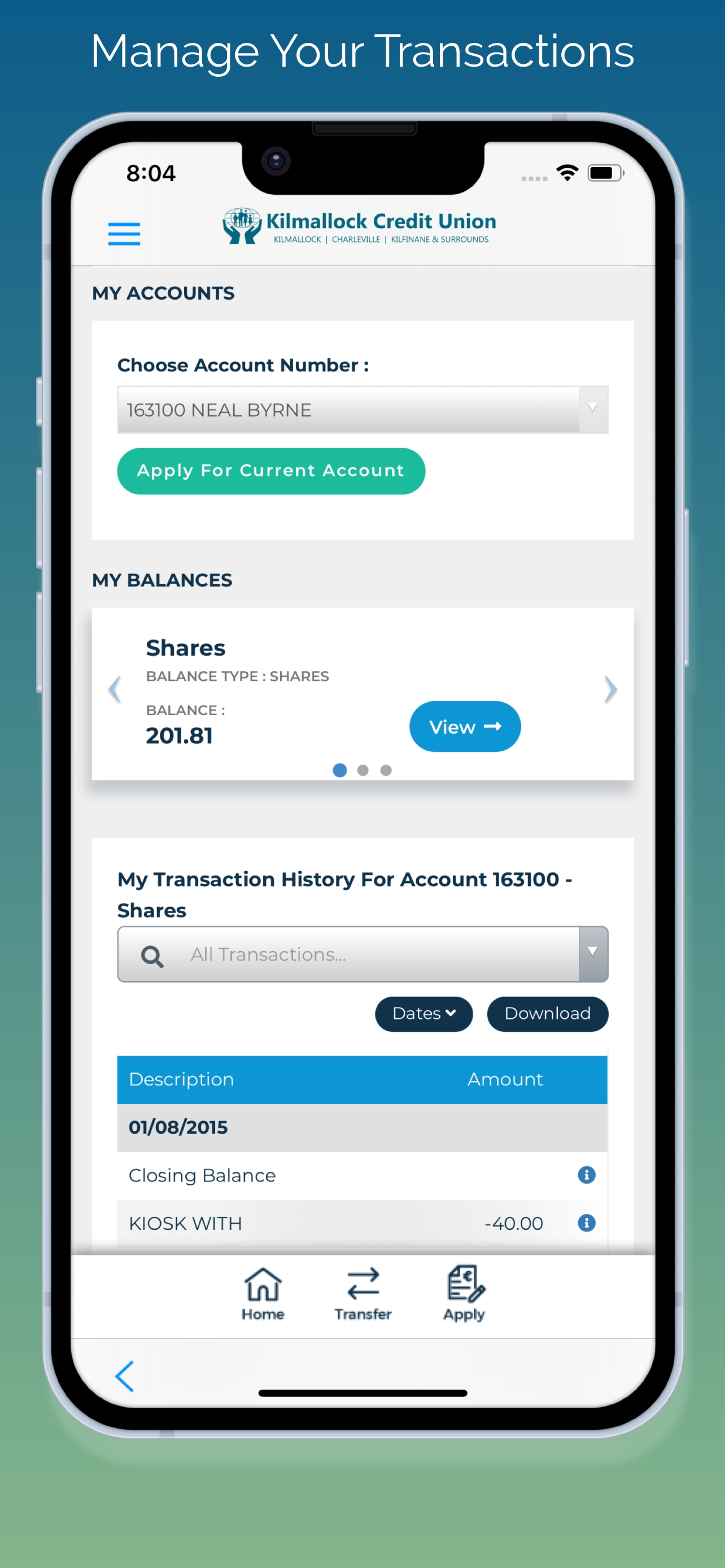 Kilmallock Credit Union screenshot 2