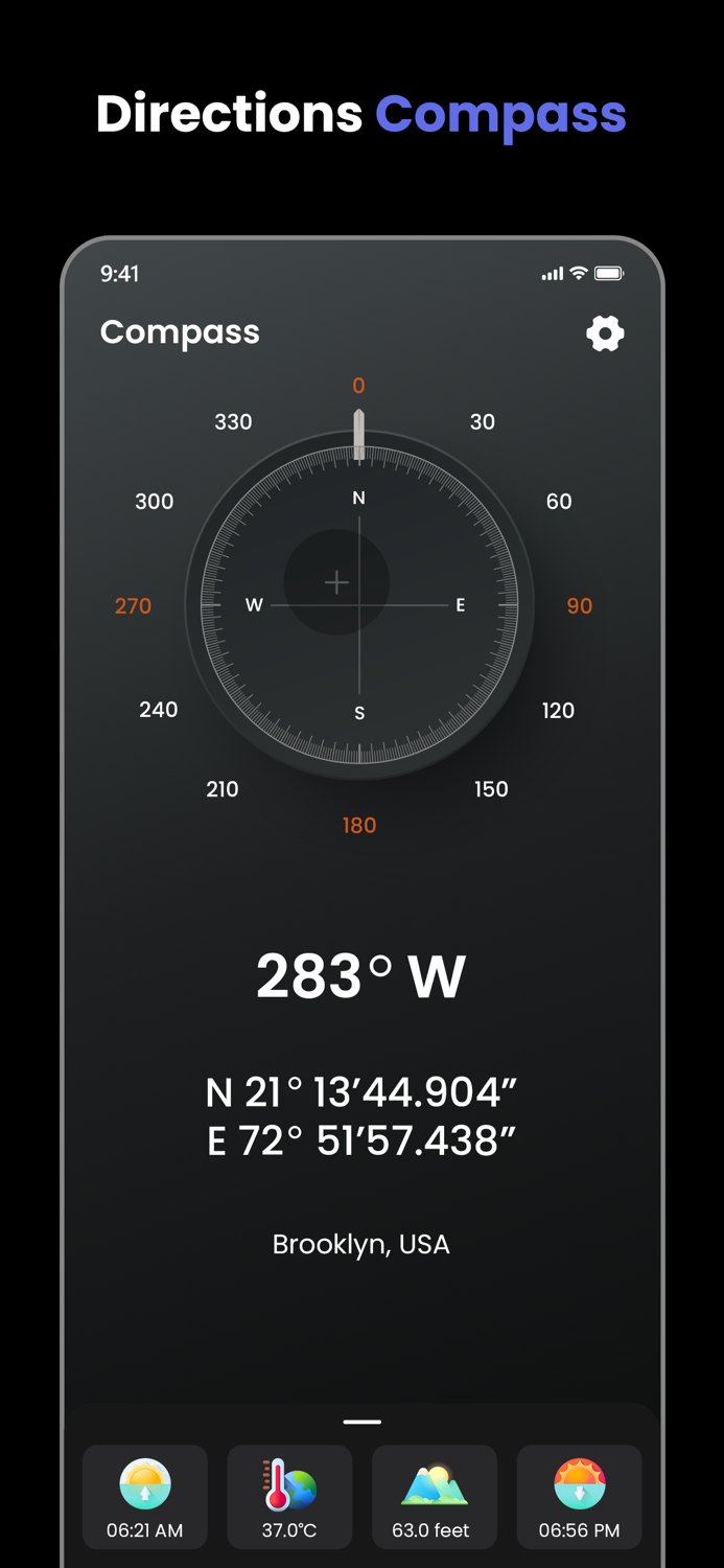 Digital Compass Directions app