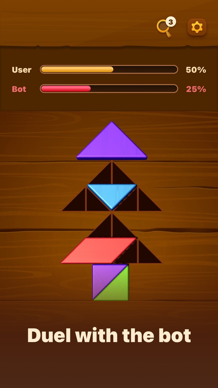 Tangram 3D Woody Logic Puzzle