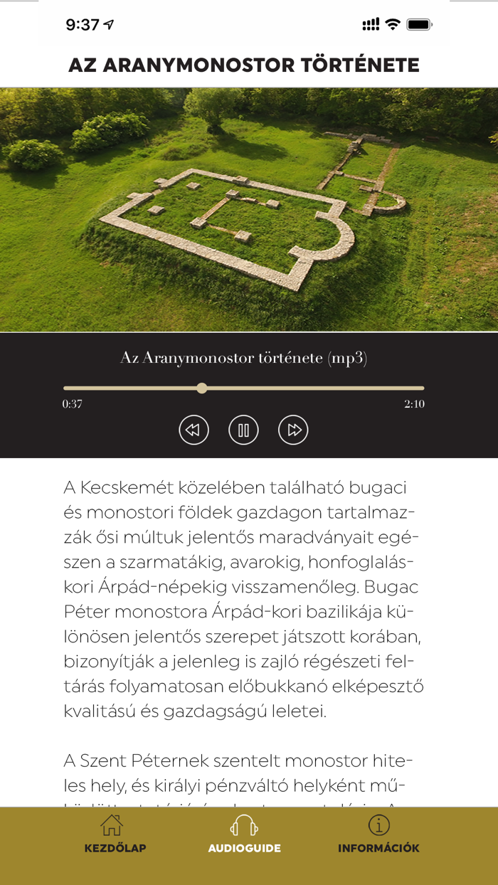 Audioguide - Arany Monostor