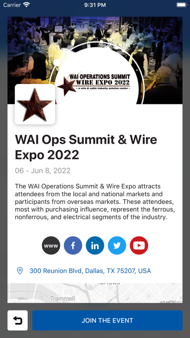 Wire Association Intl Events screenshot 2