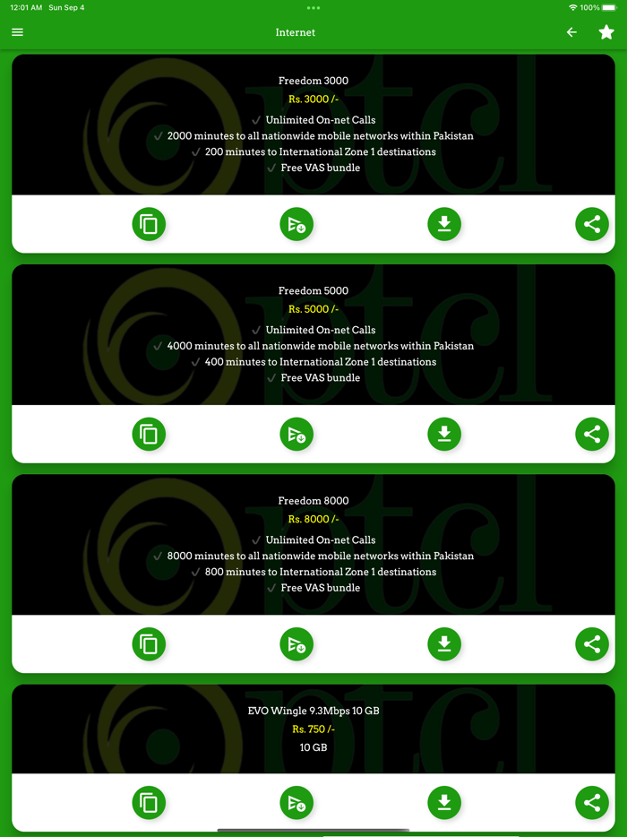 All Network Packages 2022