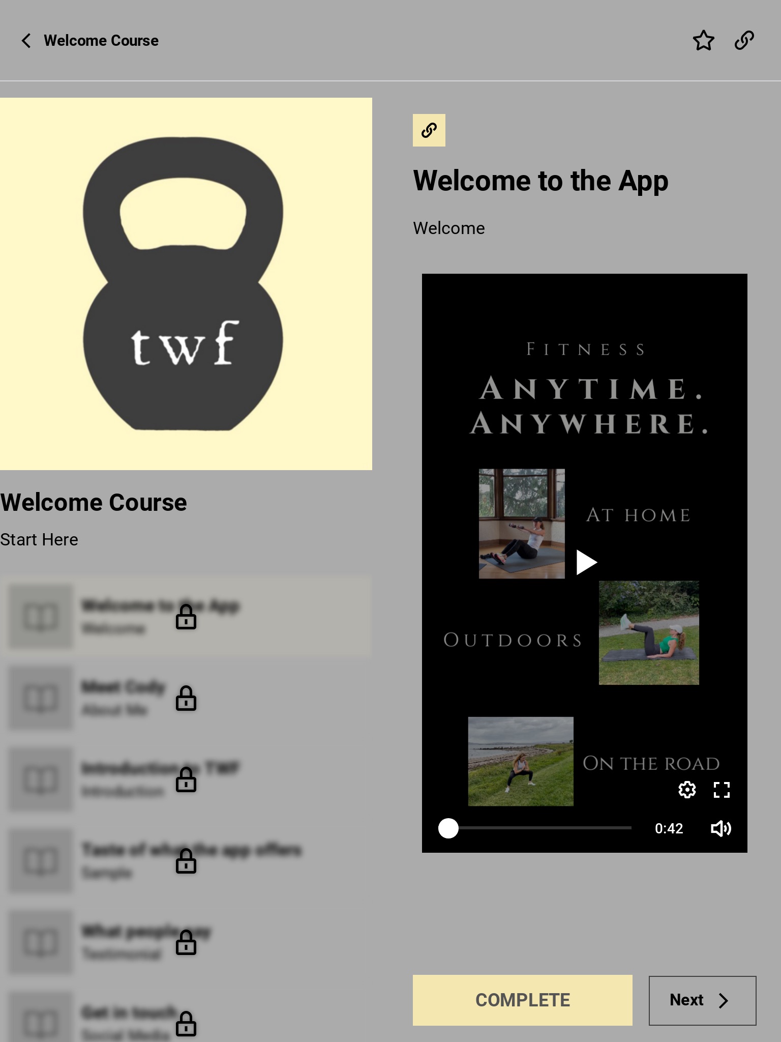 TWF - Training Wheels Fitness screenshot 2