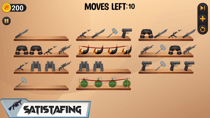 Weapon Sort Color Puzzle