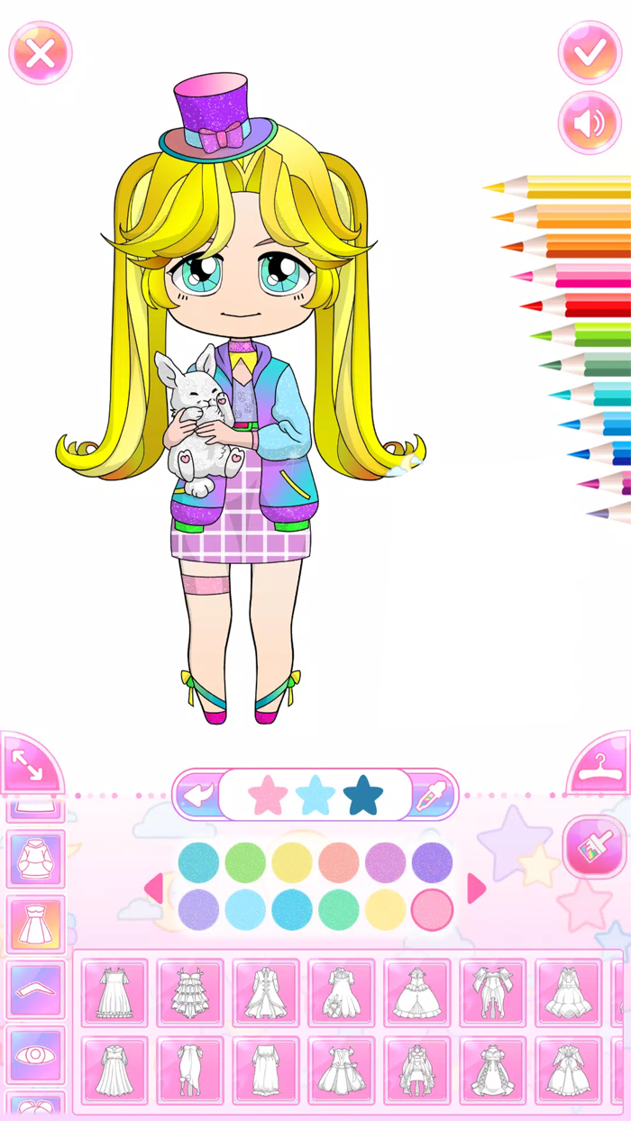 Chibi Doll DressUp Coloring