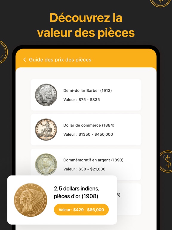 CoinSnap: Valeur des pièces CoinSnap: Valeur des pièces