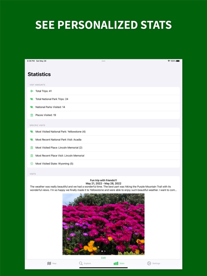 Park’d National Parks Tracker