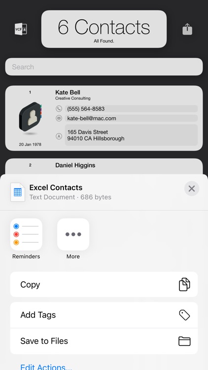 Excel Contacts screenshot-6