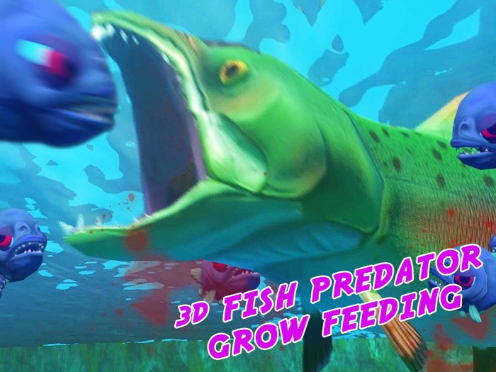 3D FISH PREDATOR GROW FEEDING