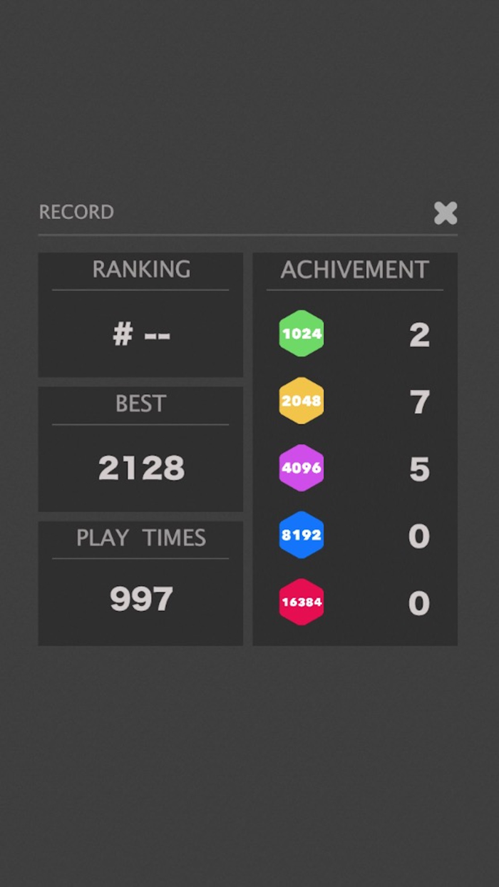 2048 Hexagon Number Puzzle