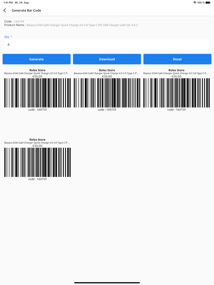 Roles Store for Seller