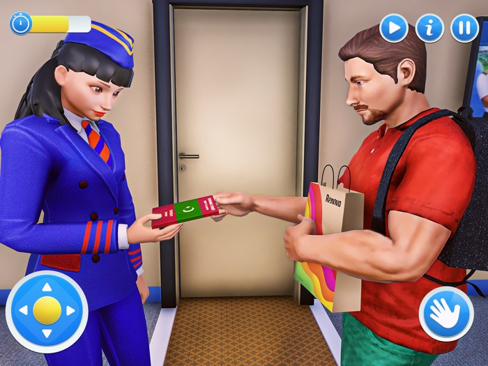 Flying Airplane Flight Hostess