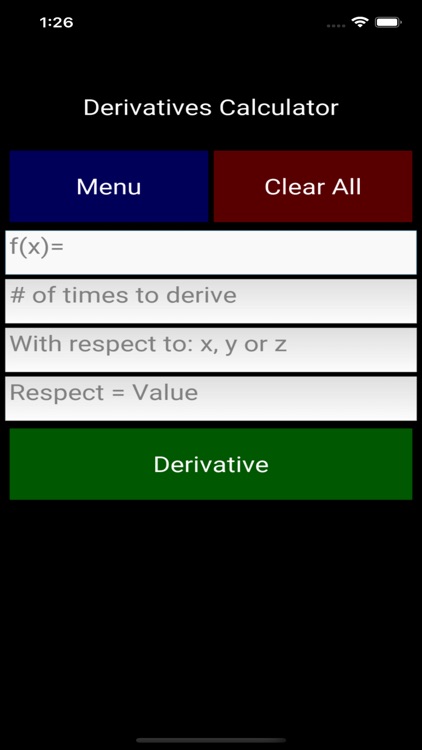 Derivatives Calculator