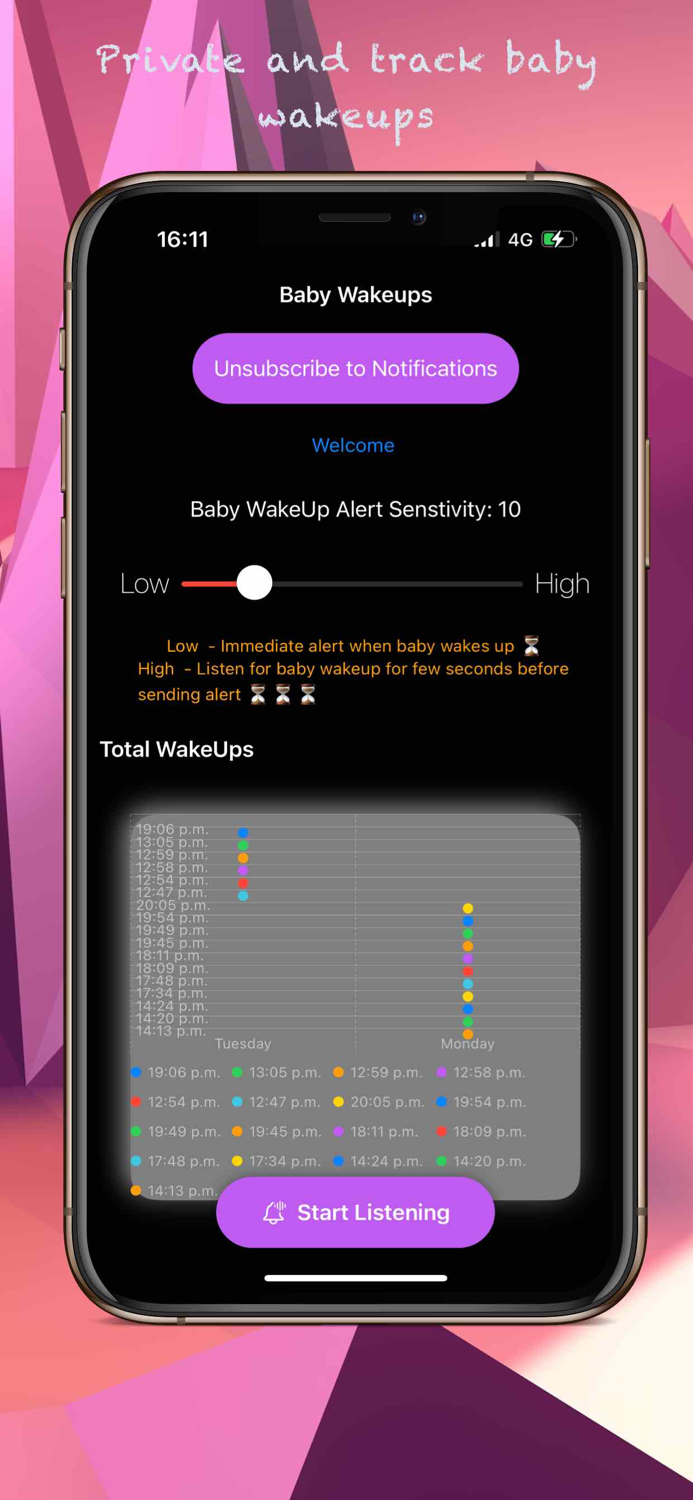 Baby Wakeup Baby Cry Detector