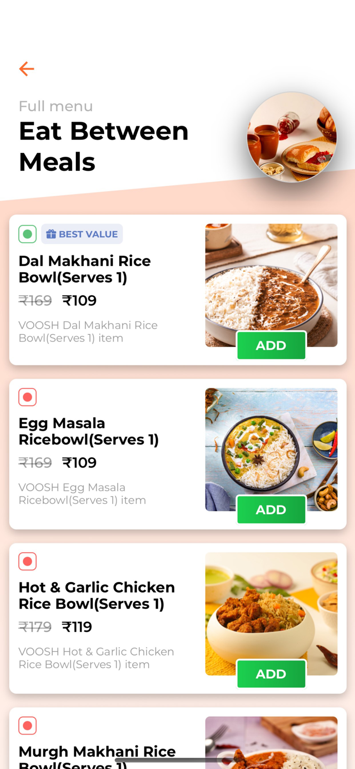 Voosh - 10 mins Food Delivery