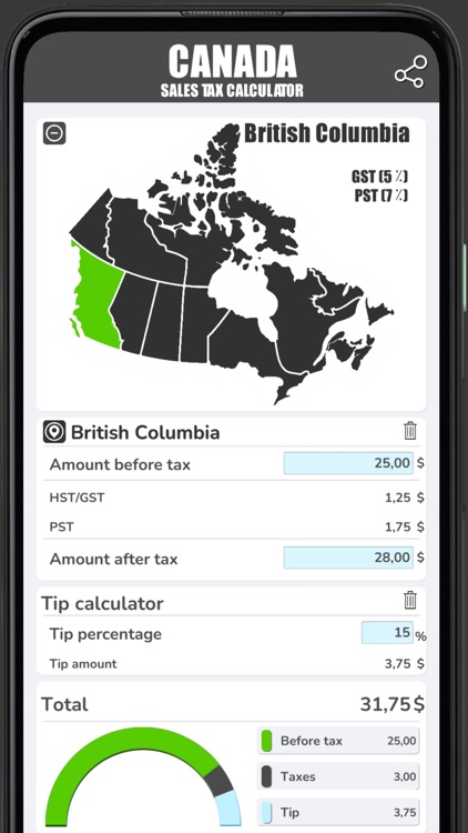 Canadian Sales Tax Calculation screenshot-5