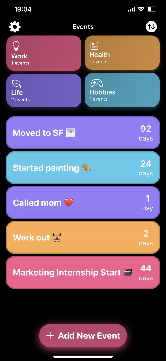 Days Since - Track Memories