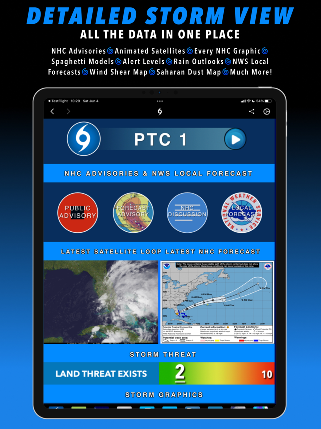 ‎Hurricane Tracker For iPad Screenshot
