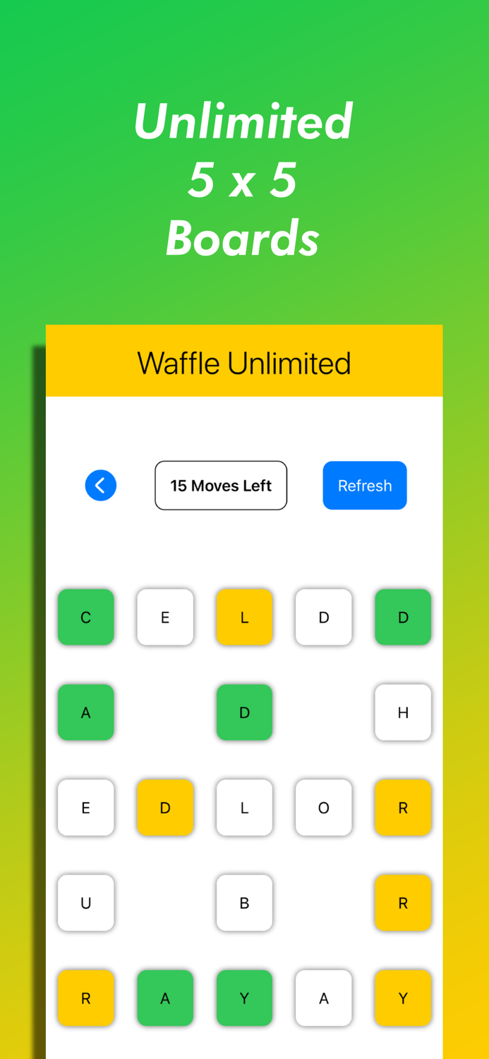 Waffle Unlimited Word Game
