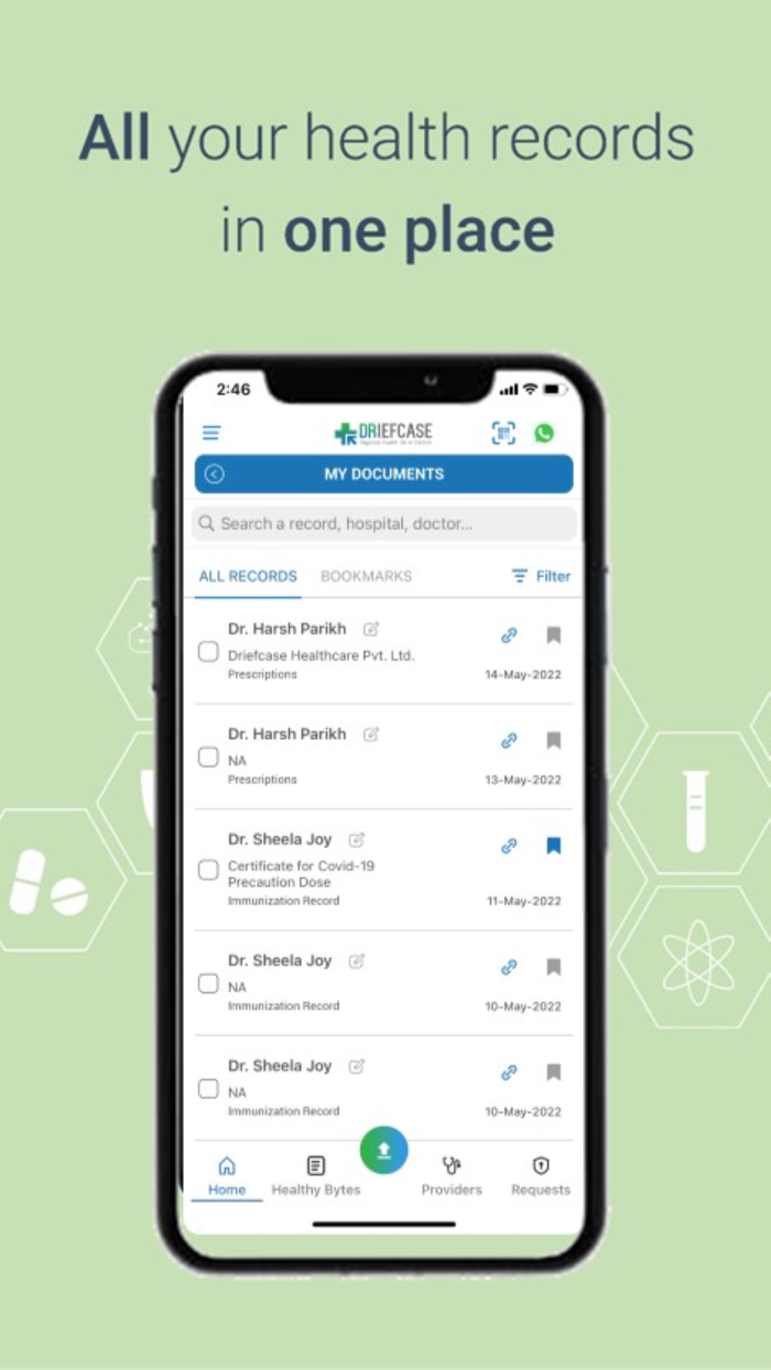Driefcase ABHA, Health Records