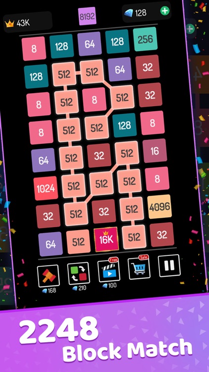 Merge number: Math game puzzle screenshot-3