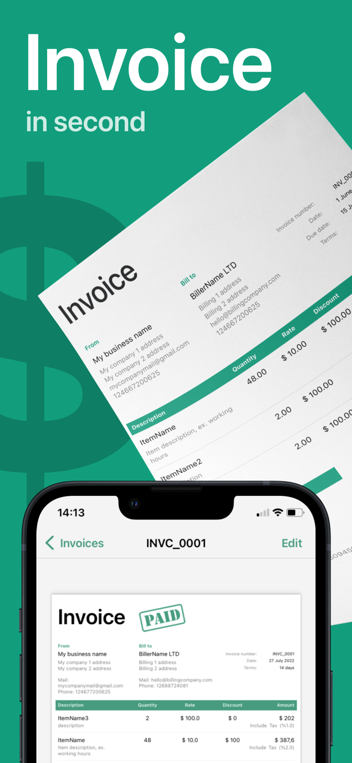 Simple Invoice Maker App