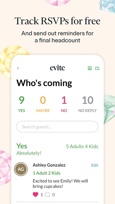 Evite: Party Invitations Screenshot on iOS