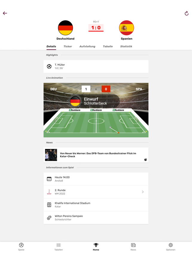 ‎WM App 2022 - Spielplan Screenshot