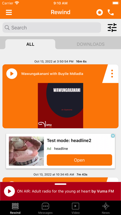 myVuma FM screenshot 2