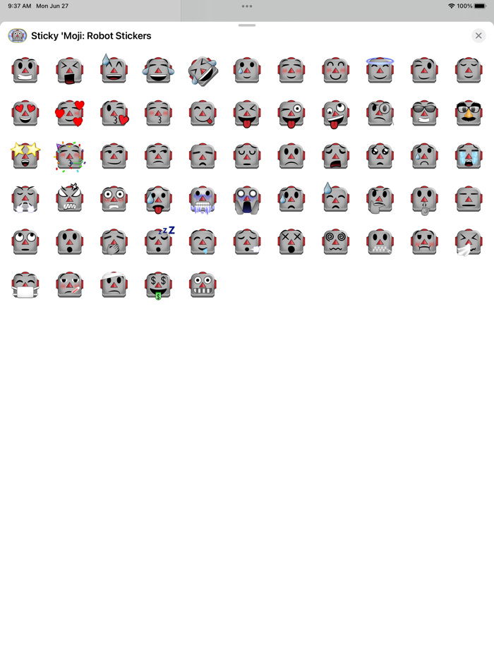 Sticky Moji Robot Stickers