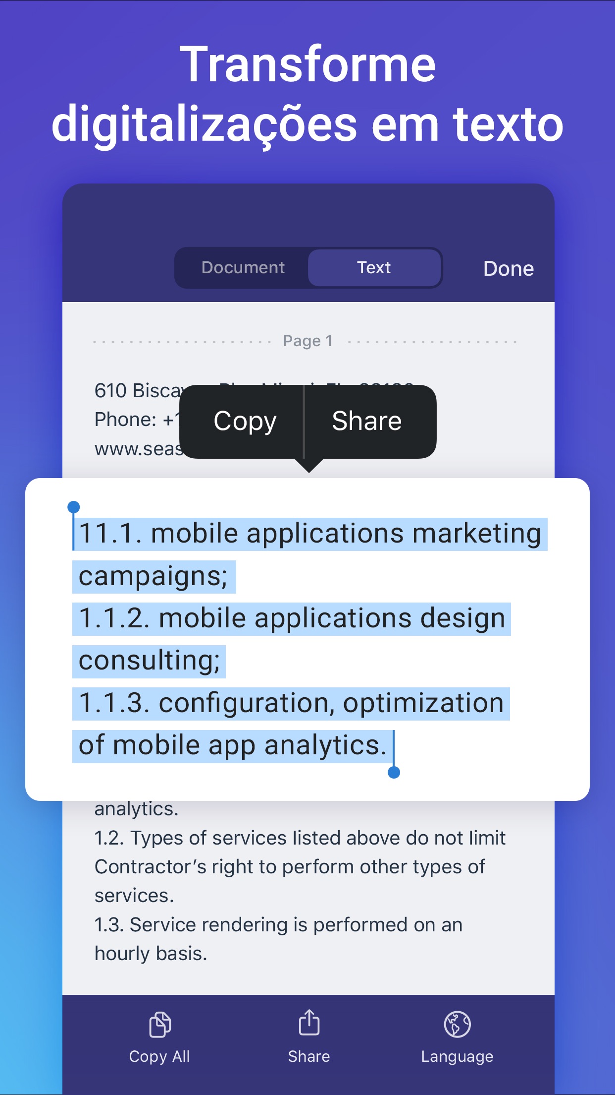 Screenshot do app Scanner Pro: Digitalizador PDF