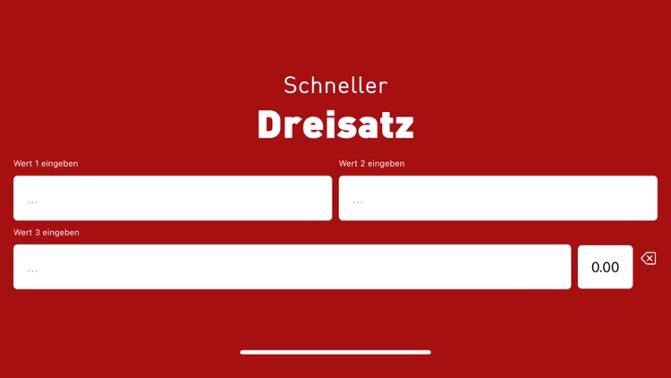 Schneller Dreisatz