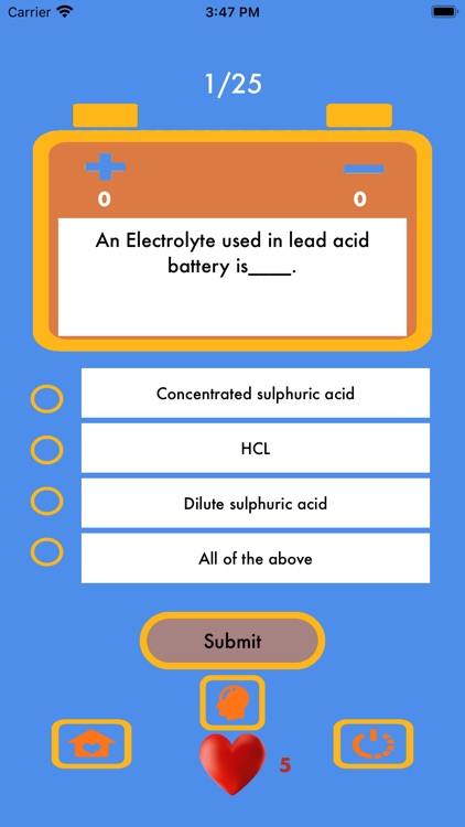 BatteryMCQQuiz