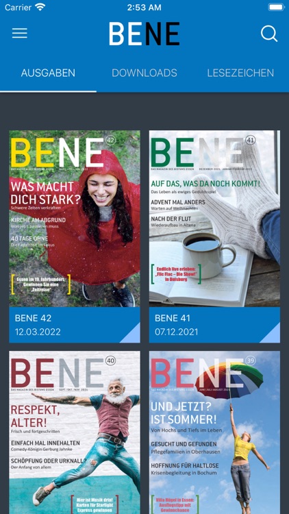 BENE Magazin des Bistums Essen