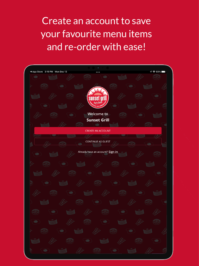 Sunset Grill Breakfast  Lunch