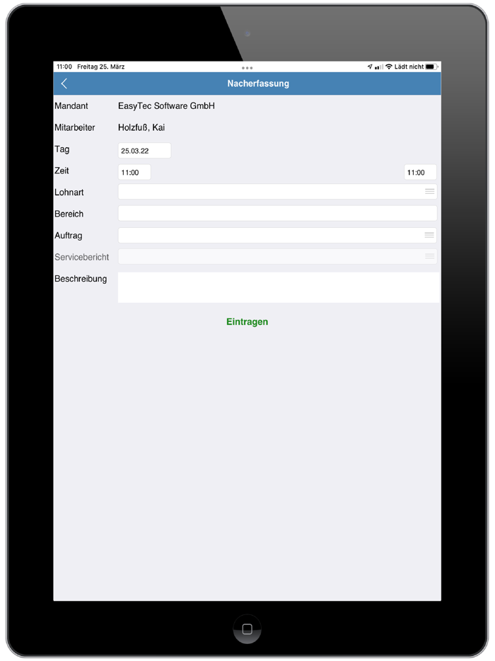 EasyTec mobile Zeiterfassung